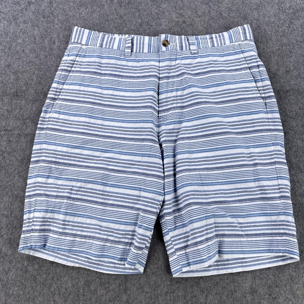Polo Ralph Lauren Shorts Mens 32 Blue Stripe Stretch Classic Fit Chino Casual